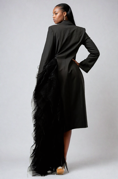 Putting On The Ritz Tuxedo Dress | Black