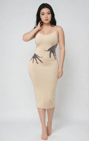 Hand in Hand Bodycon Dress | Nude