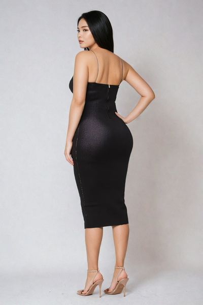 Hand in Hand Bodycon Dress | Black