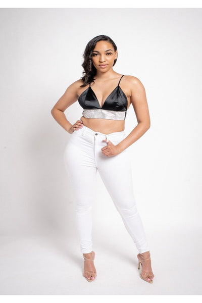 Rhinestone Top | Black.