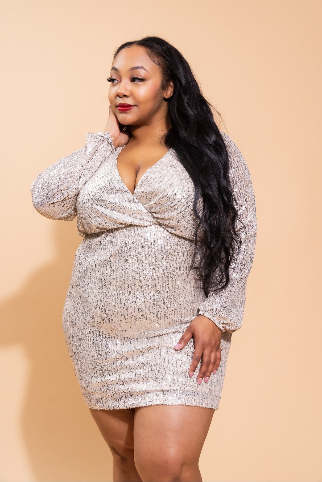 Simply Divine Dress | Champagne