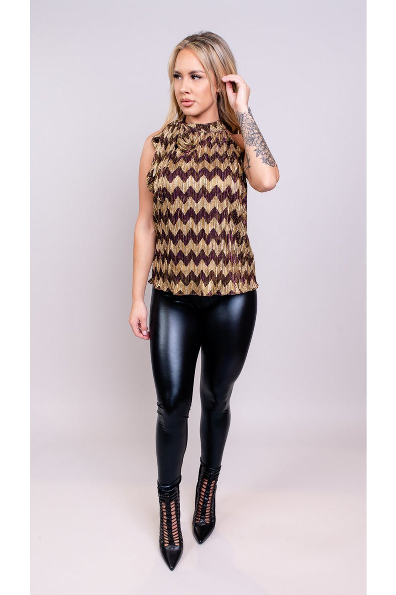 Chevron Gold Top