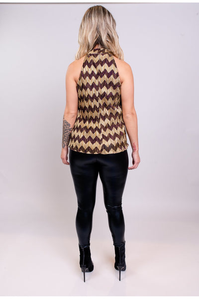 Chevron Gold Top