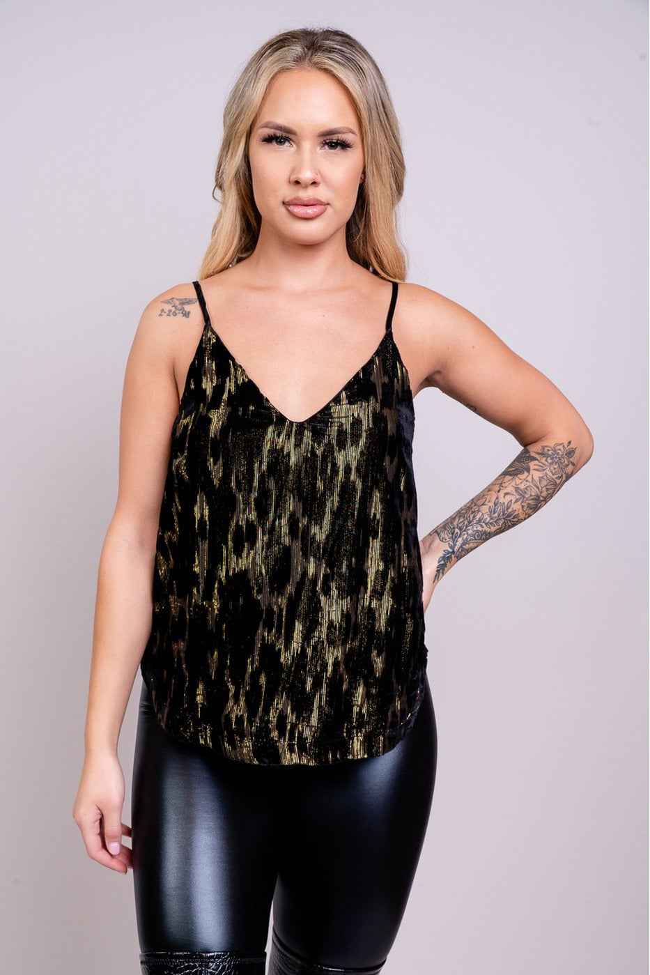 Leopard Burnout Top