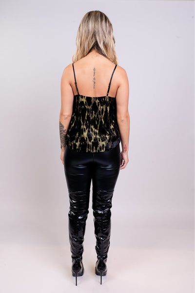 Leopard Burnout Top