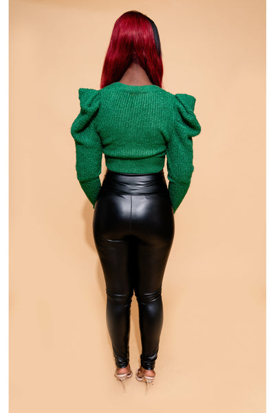 Shoulder Lean Sweater | Green