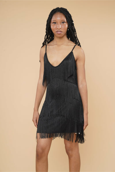 Shake It Fringe Dress | White
