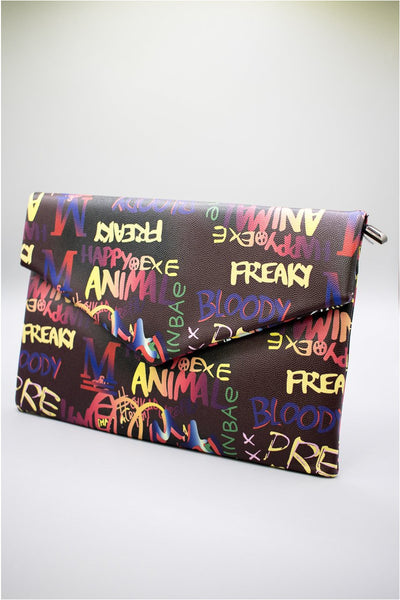 She Ready Clutch | Purple Graffiti