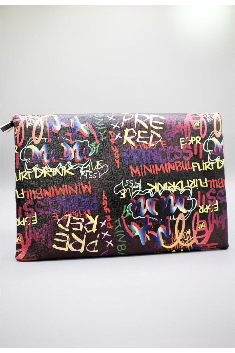 She Ready Clutch | Purple Graffiti